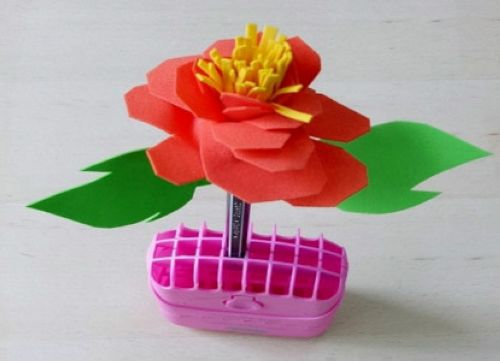 桓仁县雅河小学·郝承骞·手工制作《一盆花》