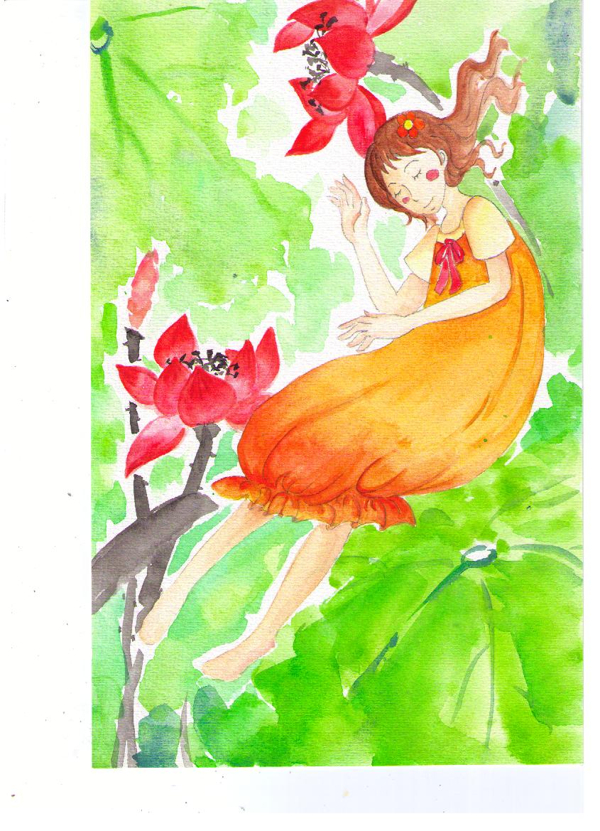 本溪市南芬中学宋佳绘画作品甜甜的梦