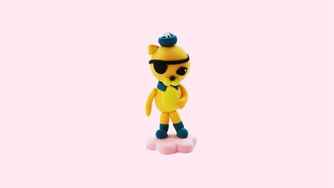 桓仁县业主沟小学·王博·黏土作品《海底小纵队》